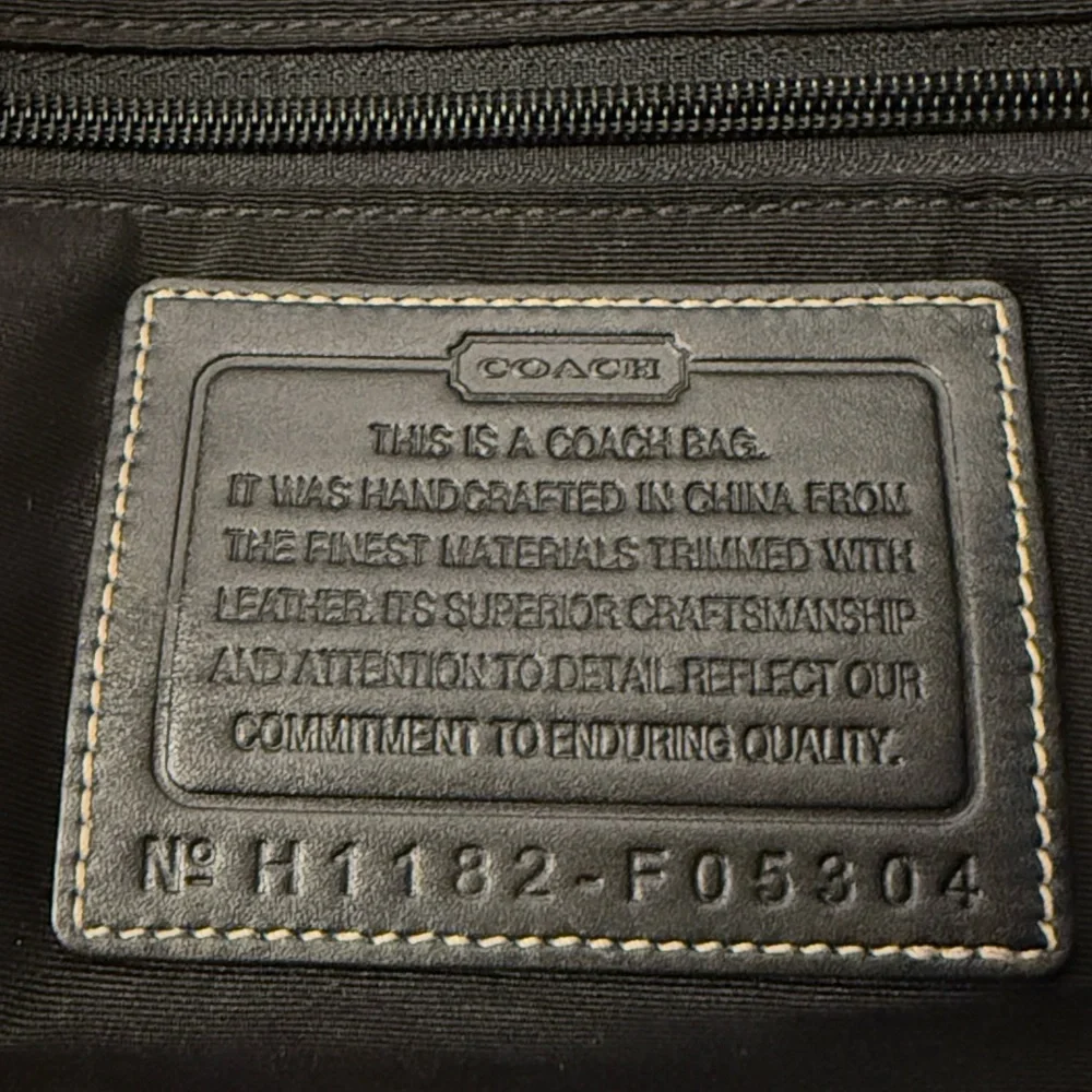 Coach F05304 Japan Exclusive Nylon Leather Shoulder Bag Gunmetal